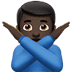 🙅🏿‍♂️ man gesturing NO: dark skin tone display on Apple